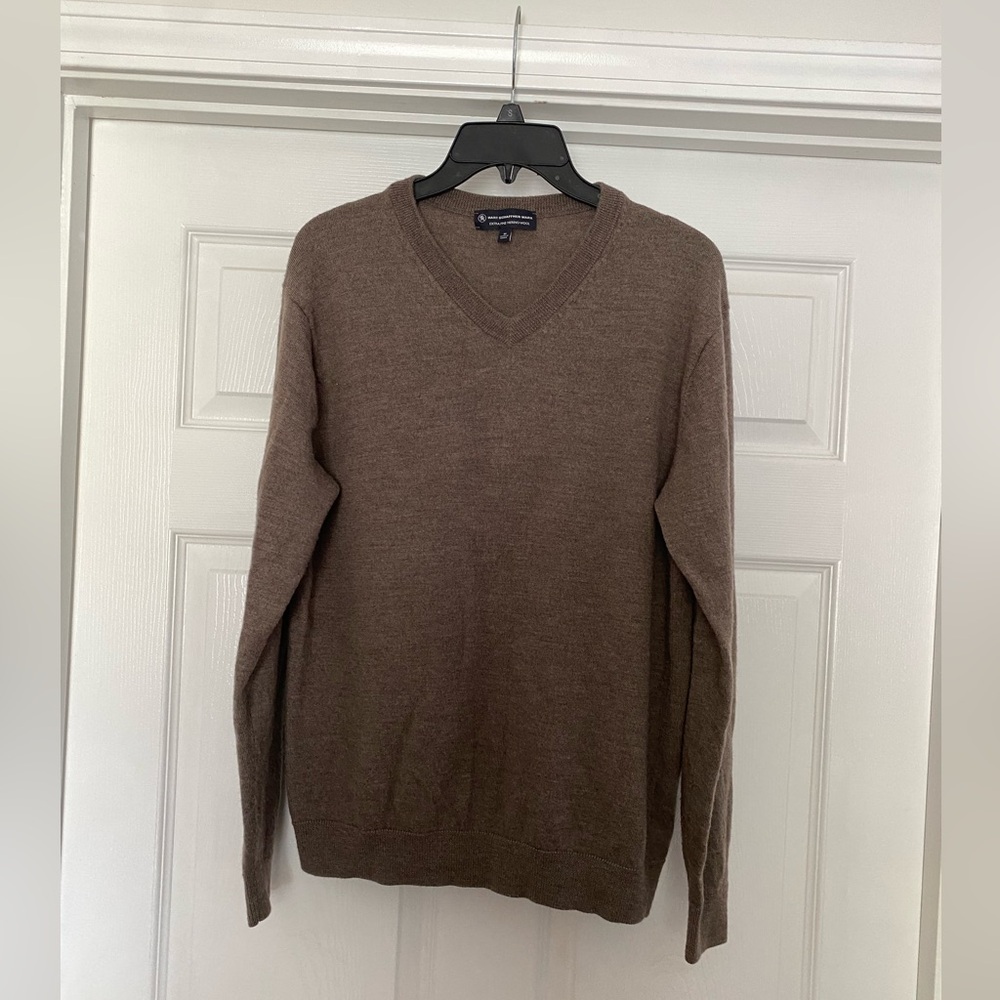 Mens brown merino wool sweater